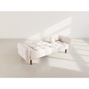 Adam - Sofá convertible Clic-Clac - 2 plazas - Tela texturizada - Beige