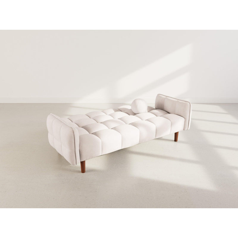 Adam - Sofá convertible Clic-Clac - 2 plazas - Tela texturizada - Beige