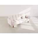 Adam - Sofá convertible Clic-Clac - 2 plazas - Tela texturizada - Beige