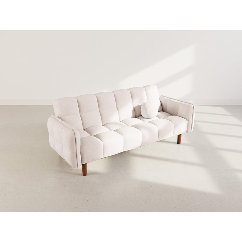 Adam - Sofá convertible Clic-Clac - 2 plazas - Tela texturizada - Beige
