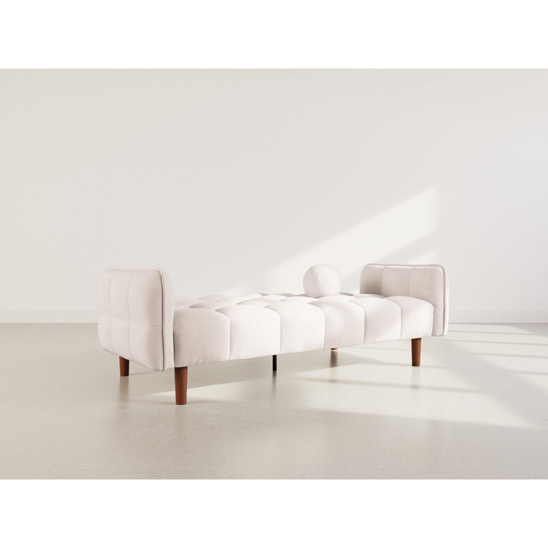 Adam - Sofá convertible Clic-Clac - 2 plazas - Tela texturizada - Beige