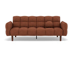 Adam - 2-Seater Click-Clack Sofa Bed - Textured Fabric - Terracotta