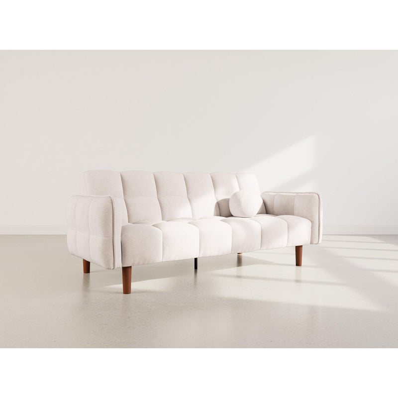 Adam - Sofá convertible Clic-Clac - 2 plazas - Tela texturizada - Beige