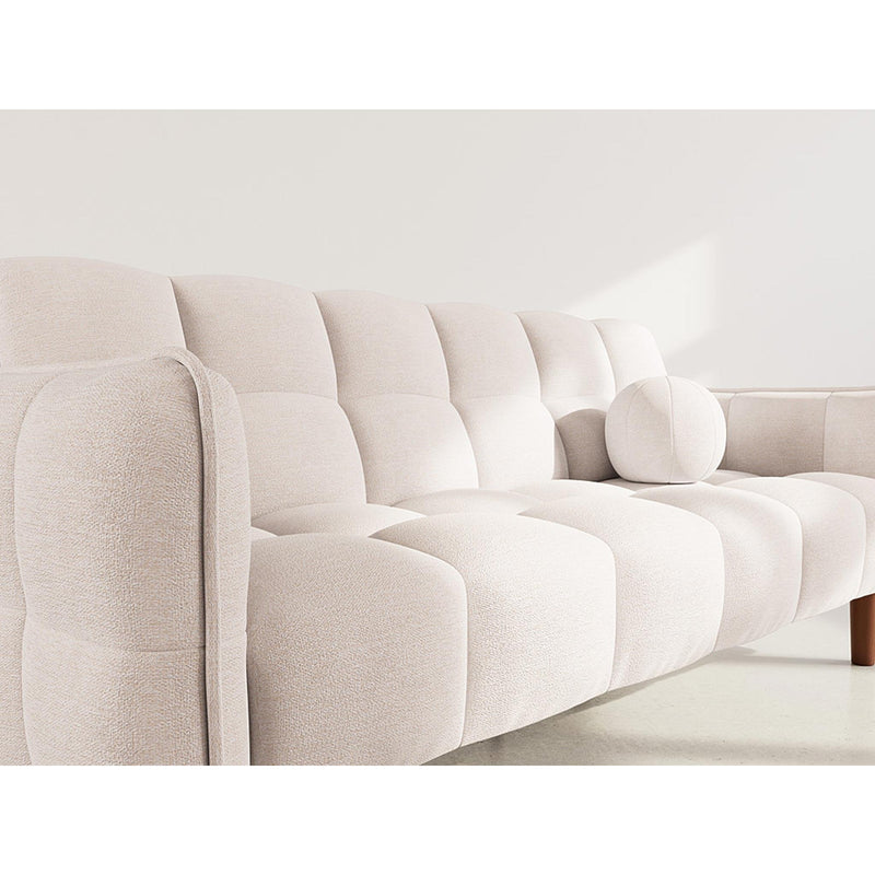 Adam - Sofá convertible Clic-Clac - 2 plazas - Tela texturizada - Beige
