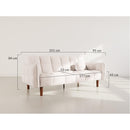 Adam - Sofá convertible Clic-Clac - 2 plazas - Tela texturizada - Beige