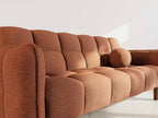 Adam - 2-Seater Click-Clack Sofa Bed - Textured Fabric - Terracotta