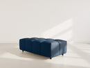 Adelaide - Reversible Corner Sofa With Pouf - 4 Seater - Textured Fabric - Blue