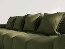 Adelaide - Sofá esquinero reversible con puf - 4 plazas - Tela texturizada - Verde
