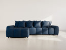 Adelaide - Reversible Corner Sofa - 4 Seater - Textured Fabric - Blue