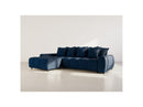Adelaide - Reversible Corner Sofa - 4 Seater - Textured Fabric - Blue