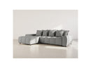 Adelaide - Reversible Corner Sofa - 4 Seater - Textured Fabric - Gray