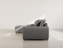 Adelaide - Reversible Corner Sofa - 4 Seater - Textured Fabric - Gray