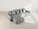 Adelaide - Reversible Corner Sofa - 4 Seater - Textured Fabric - Gray