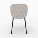 Chaises Adèle en tissu beige chiné (lot de 2)