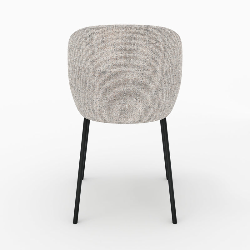 Chaises Adèle en tissu beige chiné (lot de 2)