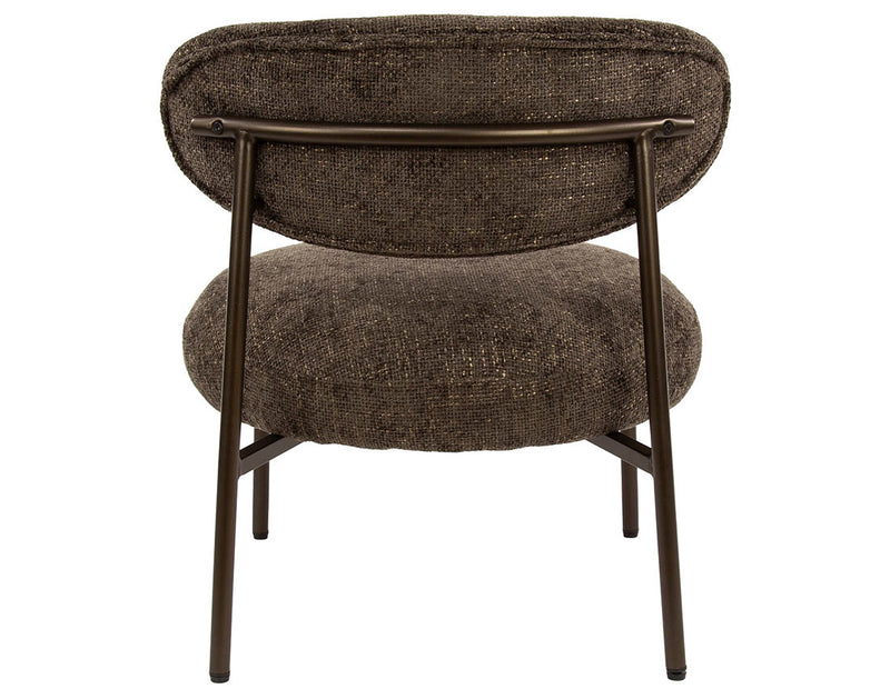 Adelia - Fauteuil - Tissu Texturé - Marron