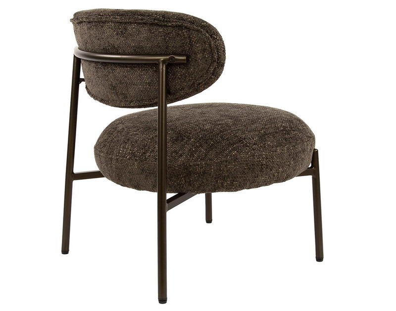 Adelia - Fauteuil - Tissu Texturé - Marron