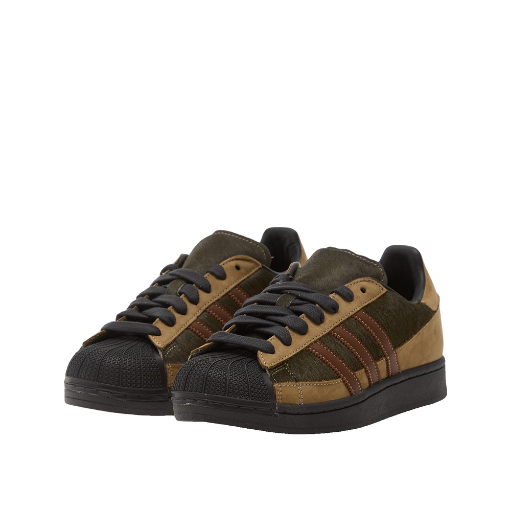 Adidas Superstar II - Baskets Homme Olive/Brun pré-aimé