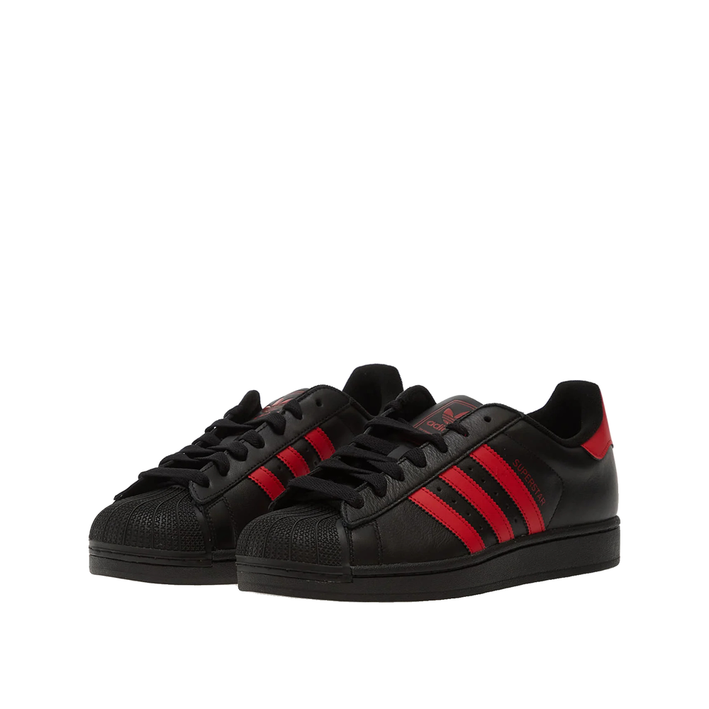 Adidas Superstar II - Sneakers Herr Svart/Röd