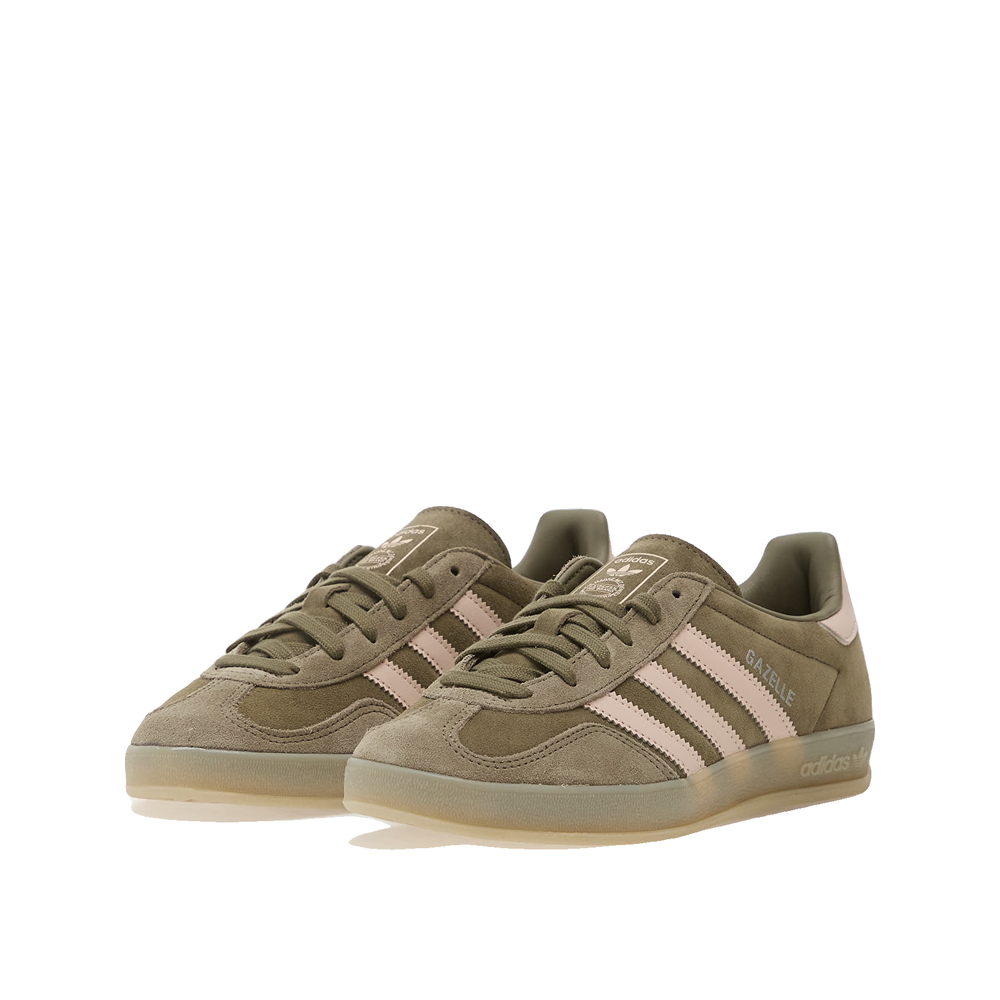 Adidas Gazelle Indoor - Herren-Sneaker Olive Strata/Wonder Aqua/Clay
