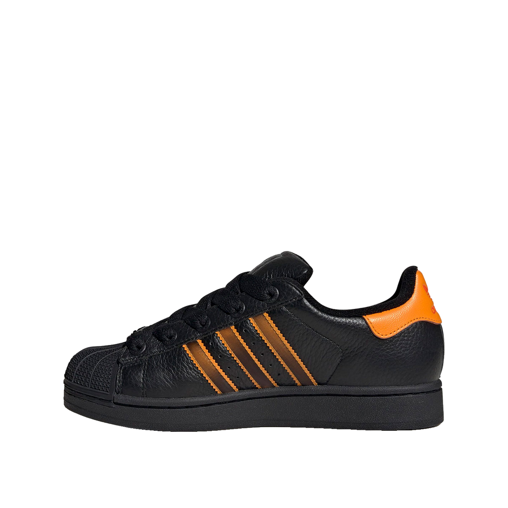 Adidas Superstar II - Sneakersy damskie czarno-pomarańczowe
