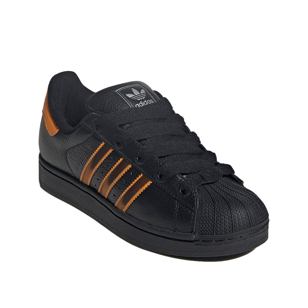 Adidas Superstar II - Sneakersy damskie czarno-pomarańczowe