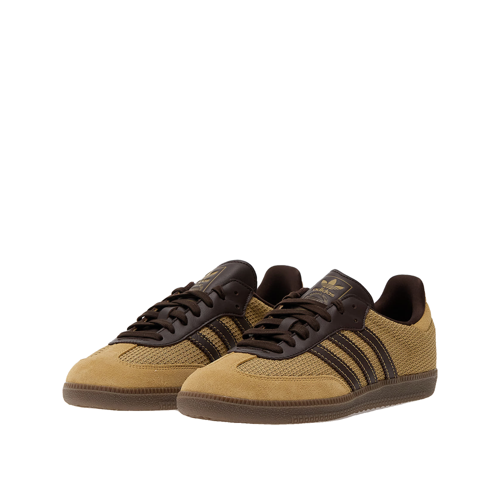 Adidas Samba OG - Sneakersy męskie Złocisty beż/Ciemny brąz