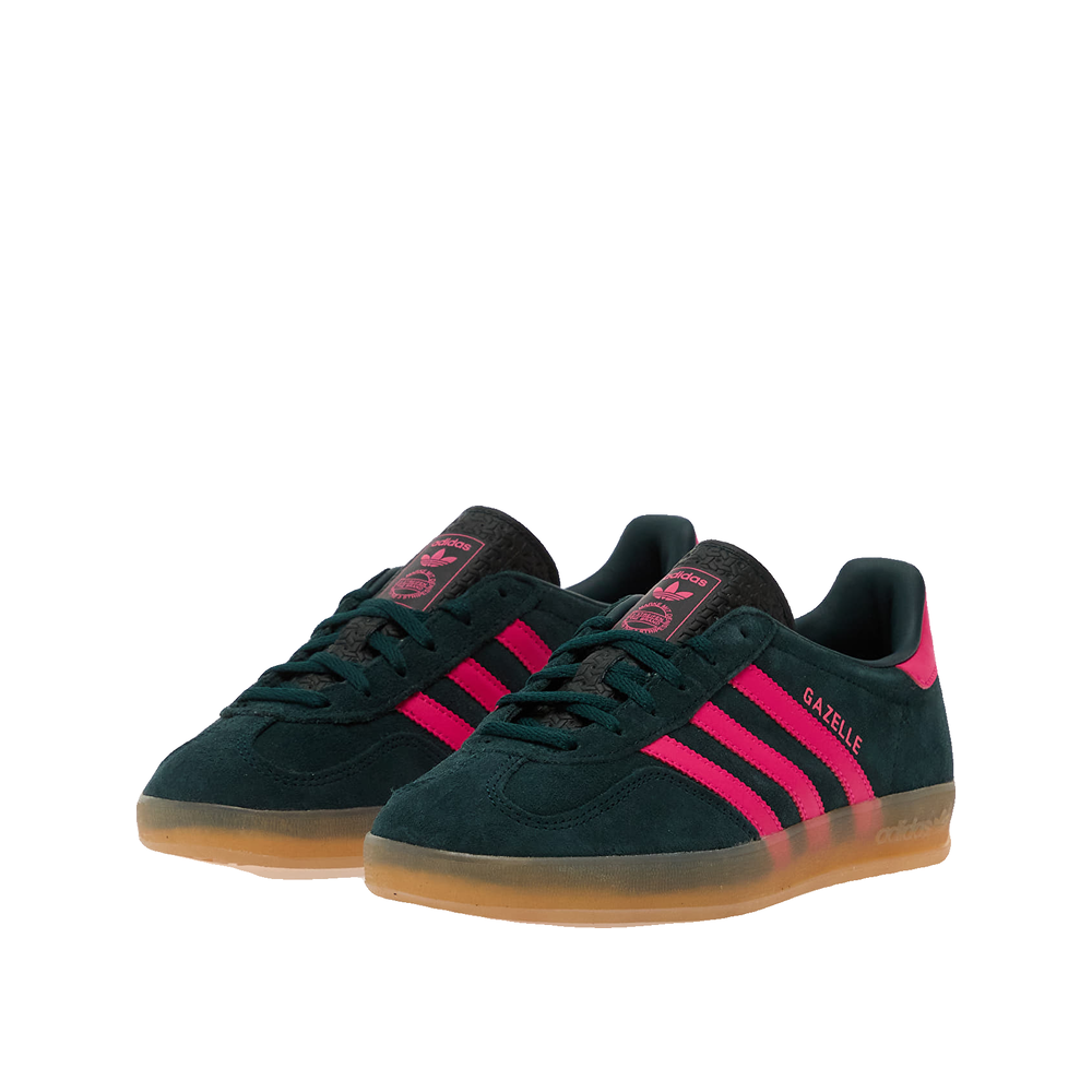 Adidas Gazelle Indoor - Dames sneakers Aura Ivy/Shock Pink/Gum