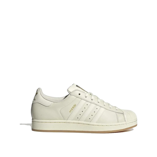 Adidas Superstar Messi – Unisex-Sneaker Elfenbein/Gold
