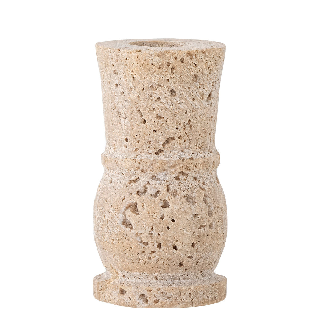Ilise - Set of 6 Candle Holders - Natural - Travertine