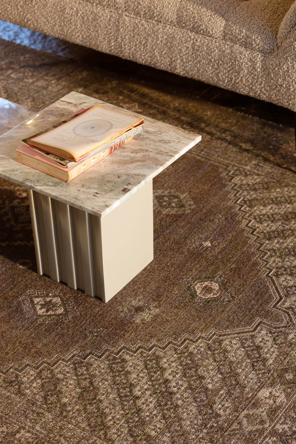 Clayton - Side Table - Solid Marble - Green/Grey