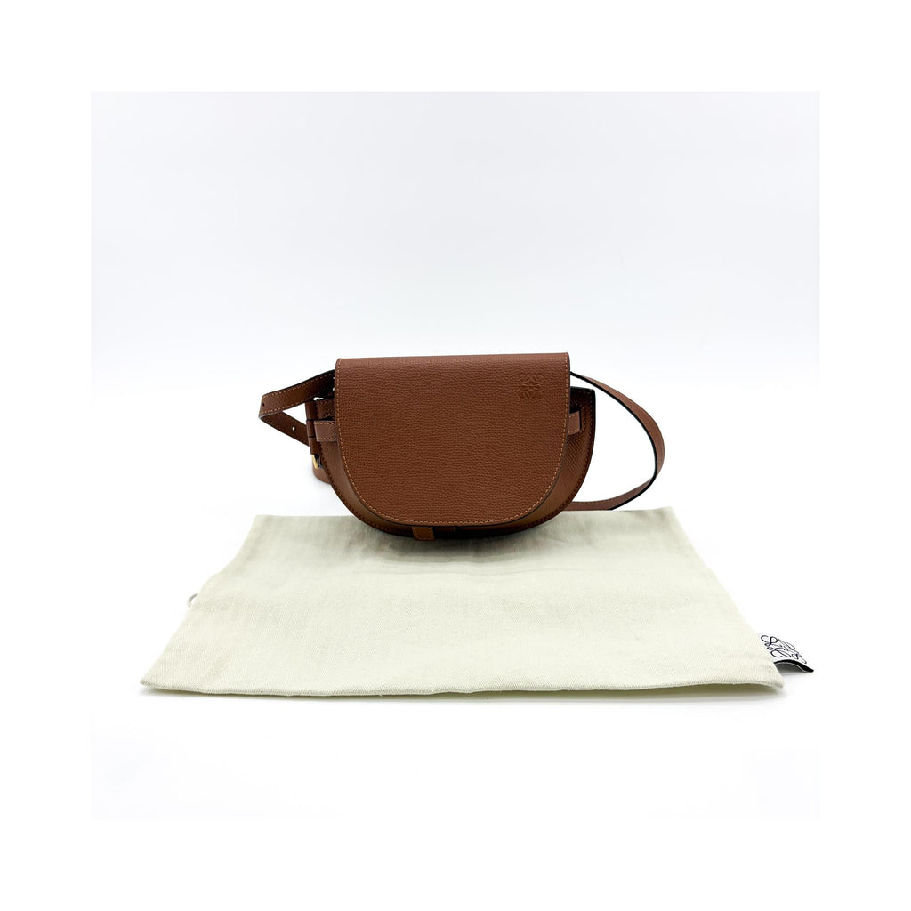 Sac Porté Épaule Loewe Gate Mini Cuir - Marron
