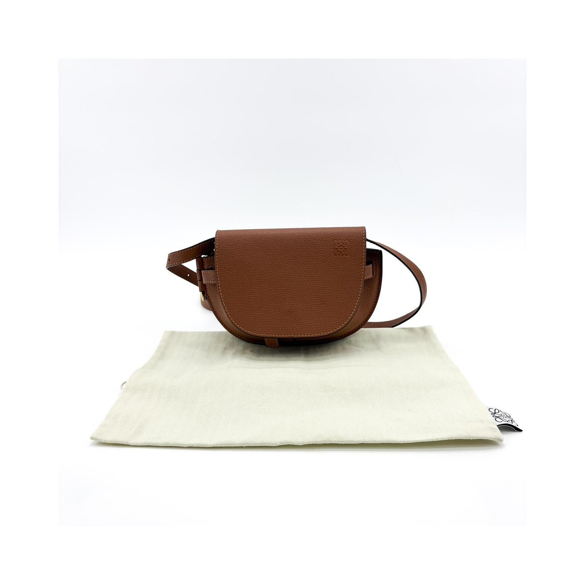 Sac Porté Épaule Loewe Gate Mini Cuir - Marron