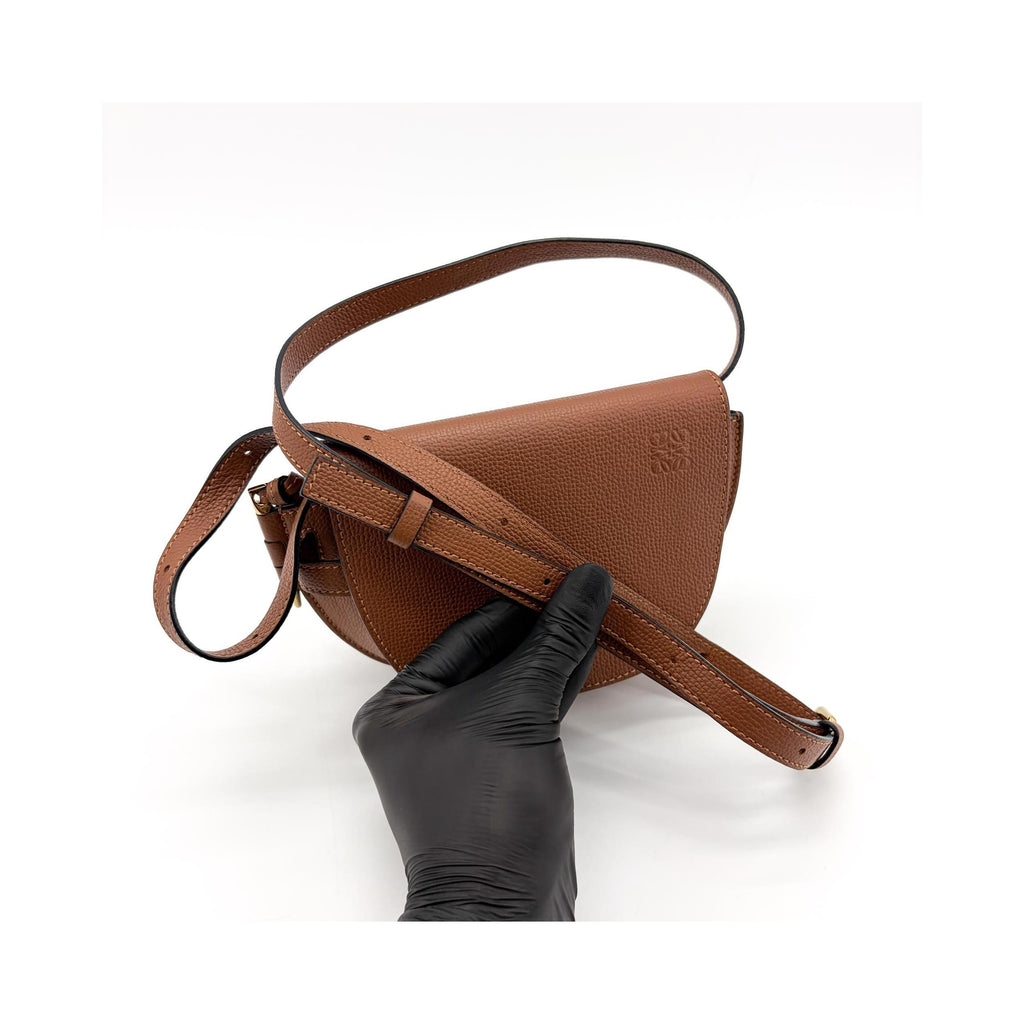 Sac Porté Épaule Loewe Gate Mini Cuir - Marron