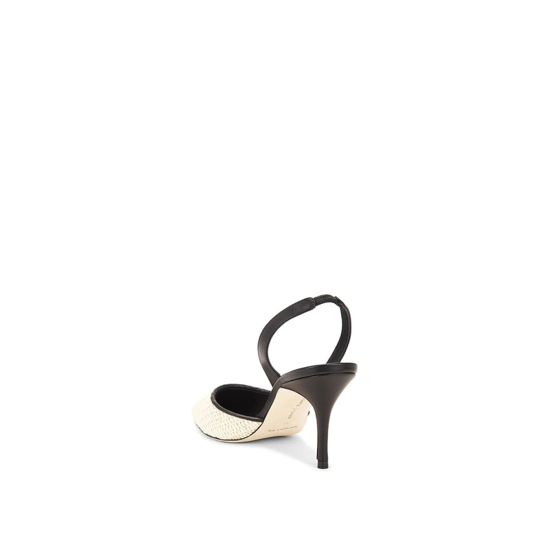 Escarpins - Manolo Blahnik Casam 70 Raffia - Black