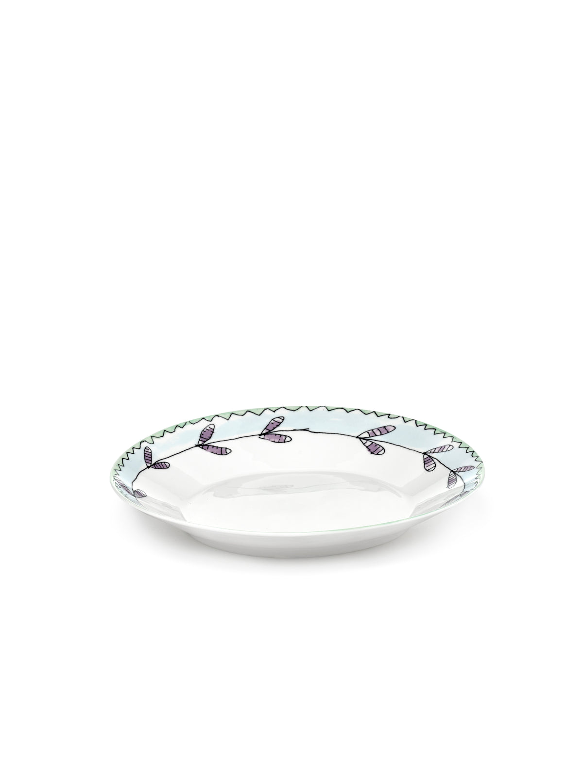 Midnight Flowers - Lot De 2 Assiettes Creuses - L - Porcelaine Bone China - Blossom Milk
