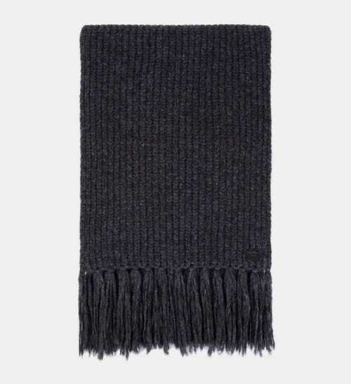 Echarpe En Laine Et Alpaga - Anthracite - Femme