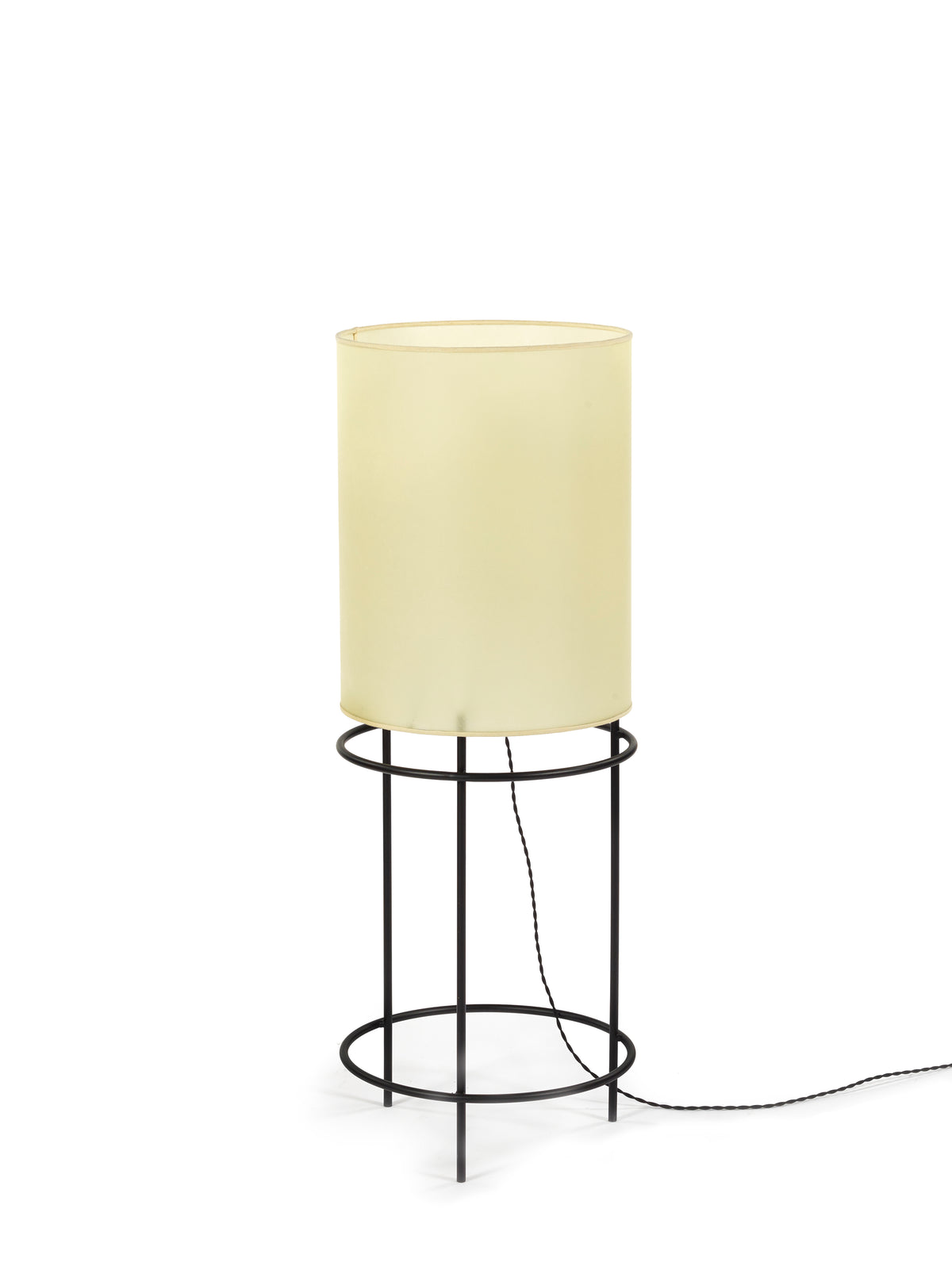 Bea Mombaers Cylinder - Lampadaire 02 - Acier - Noir Blanc