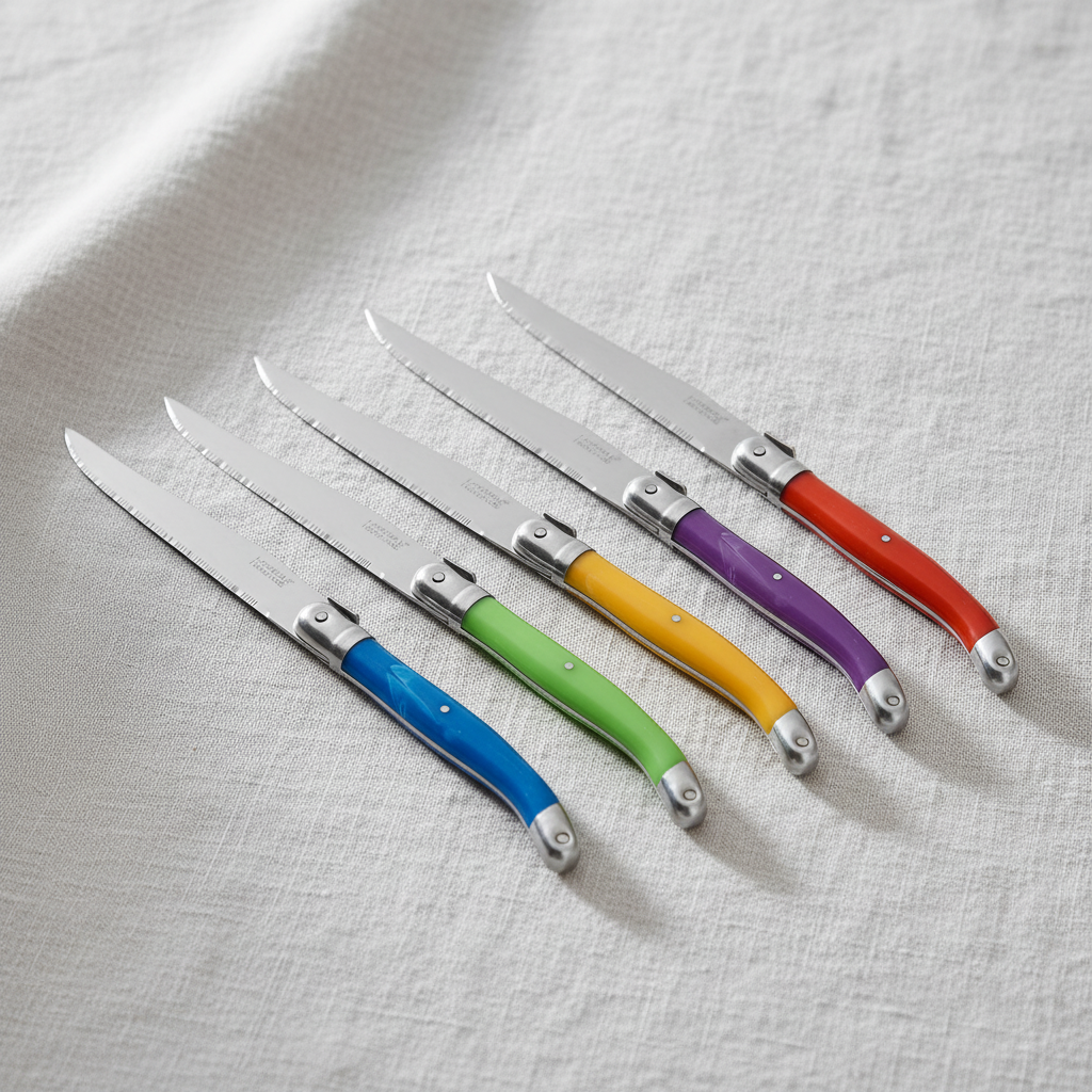 Lag Heritage Coffret De 6 Couteaux À Steack Abs Couleurs