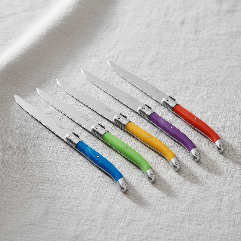 Lag Heritage Coffret De 6 Couteaux À Steack Abs Couleurs
