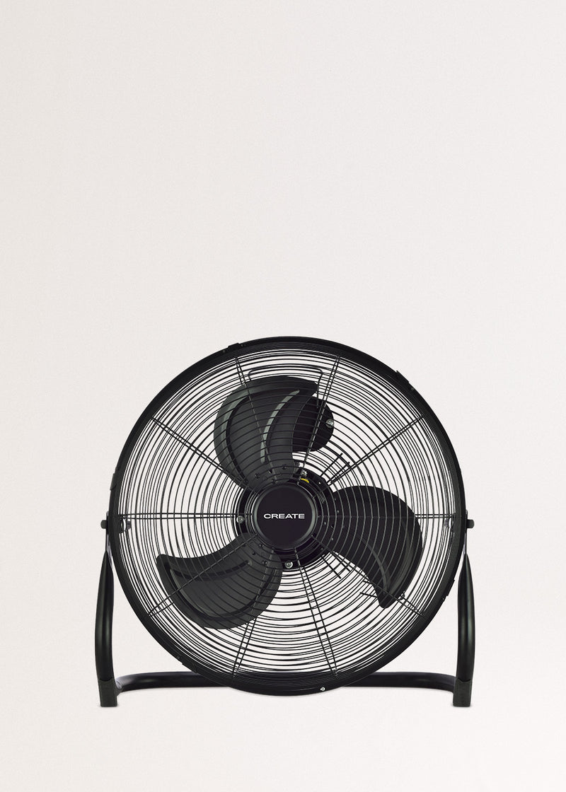 Air Floor Retro - Ventilador de Piso Industrial - 16" - Negro