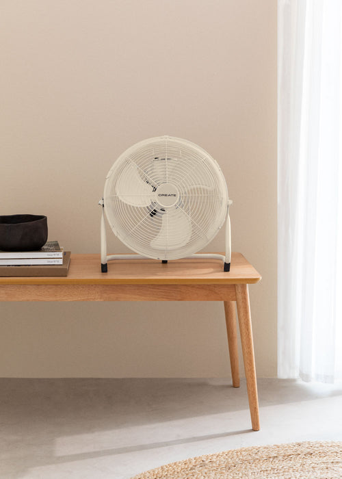 Air Floor Retro - Industrial Fan - 12" - Off-White