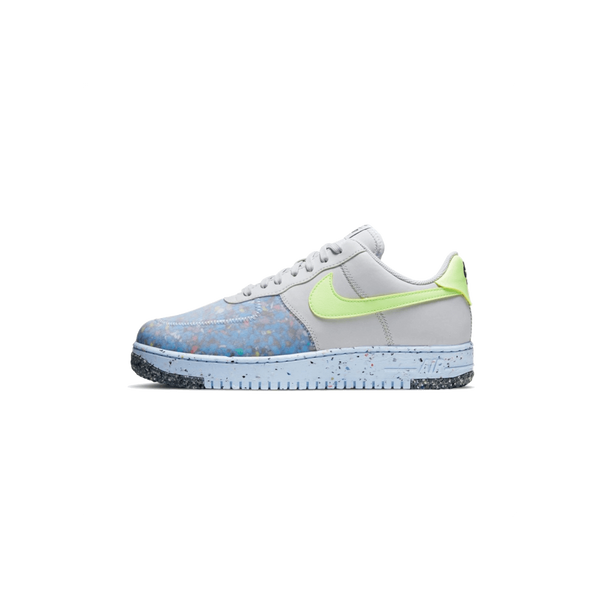 Nike - Air Force 1 Low Crater Pure Platinum Barely Volt Sneakers - Green