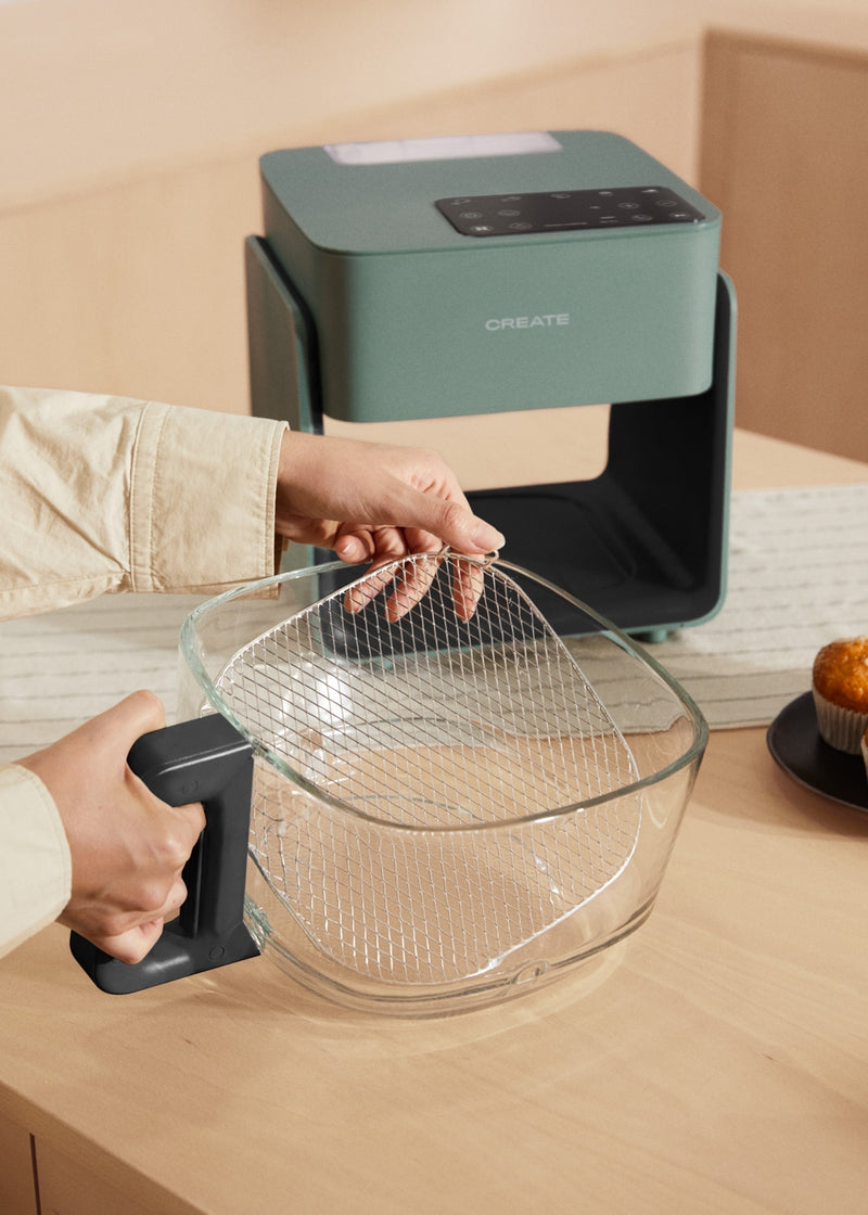 Air Fryer Mist - Friteuse Sans Huile 4,2 L Avec Vaporisateur D'Eau - Vert Sauge