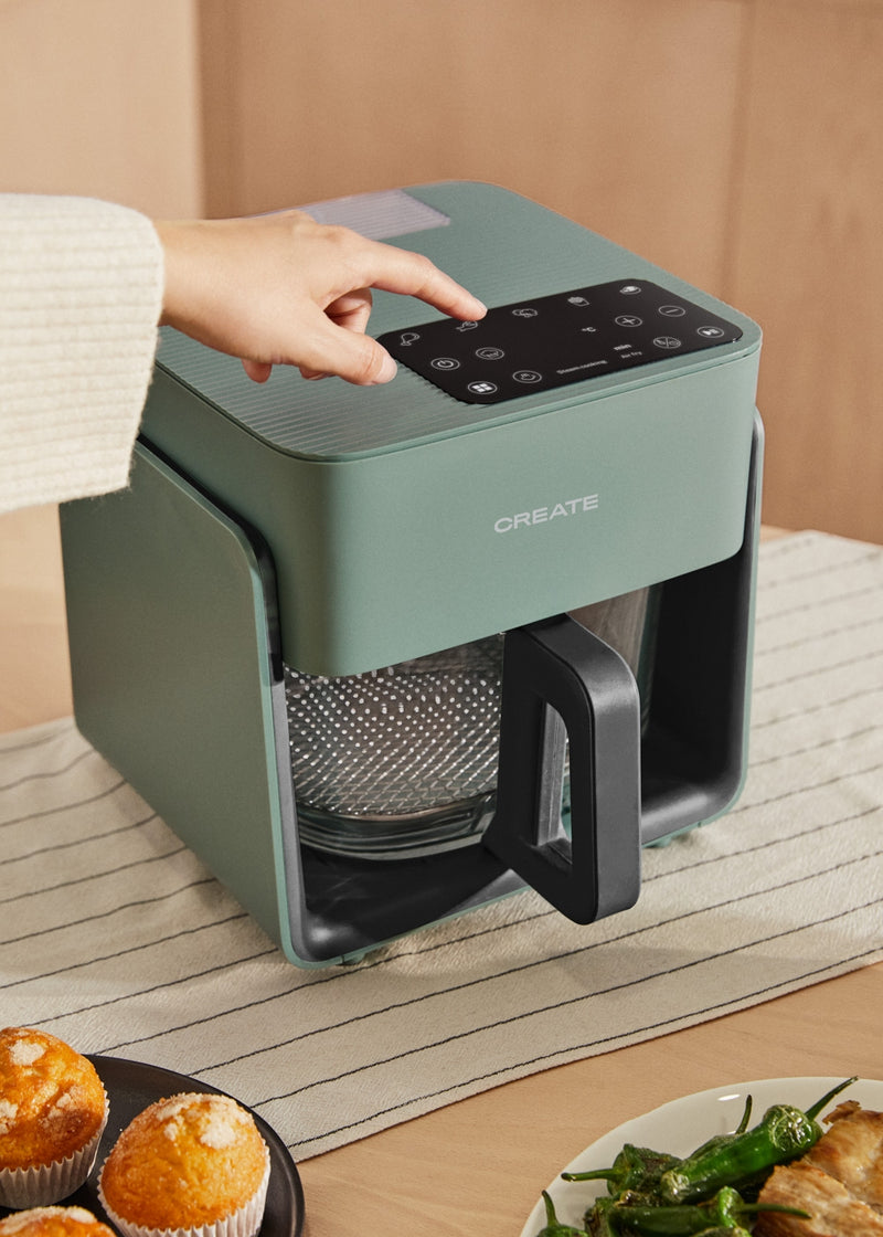 Air Fryer Mist - Friteuse Sans Huile 4,2 L Avec Vaporisateur D'Eau - Vert Sauge