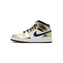 Air Jordan 1 Mid Metallic Gold Black White