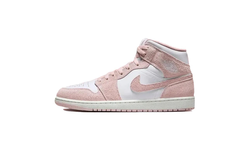 Air Jordan - Air Jordan 1 Mid Pink Suede - Black