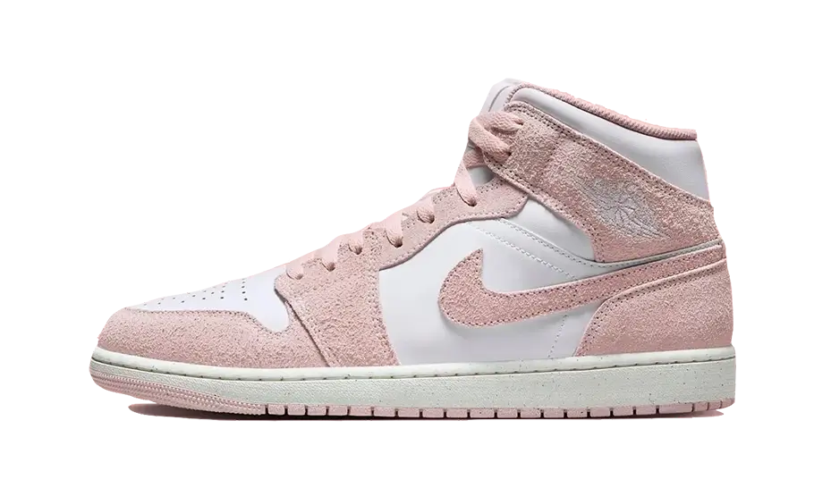 Air Jordan 1 Mid Pink Suede - Noir