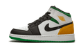 Air Jordan 1 Mid Se White Laser Orange Lucky Green - Orange