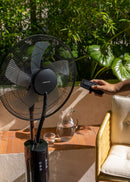 Air Mist Pro - Ventilador de niebla oscilante con control remoto - Negro